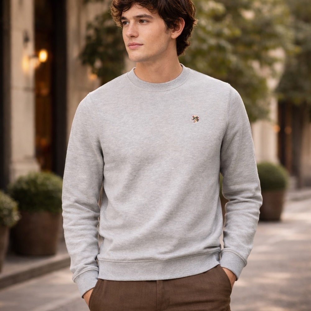 Ted Baker Mens Hatton Sweatshirt Long Sleeve Gray Size 3XL